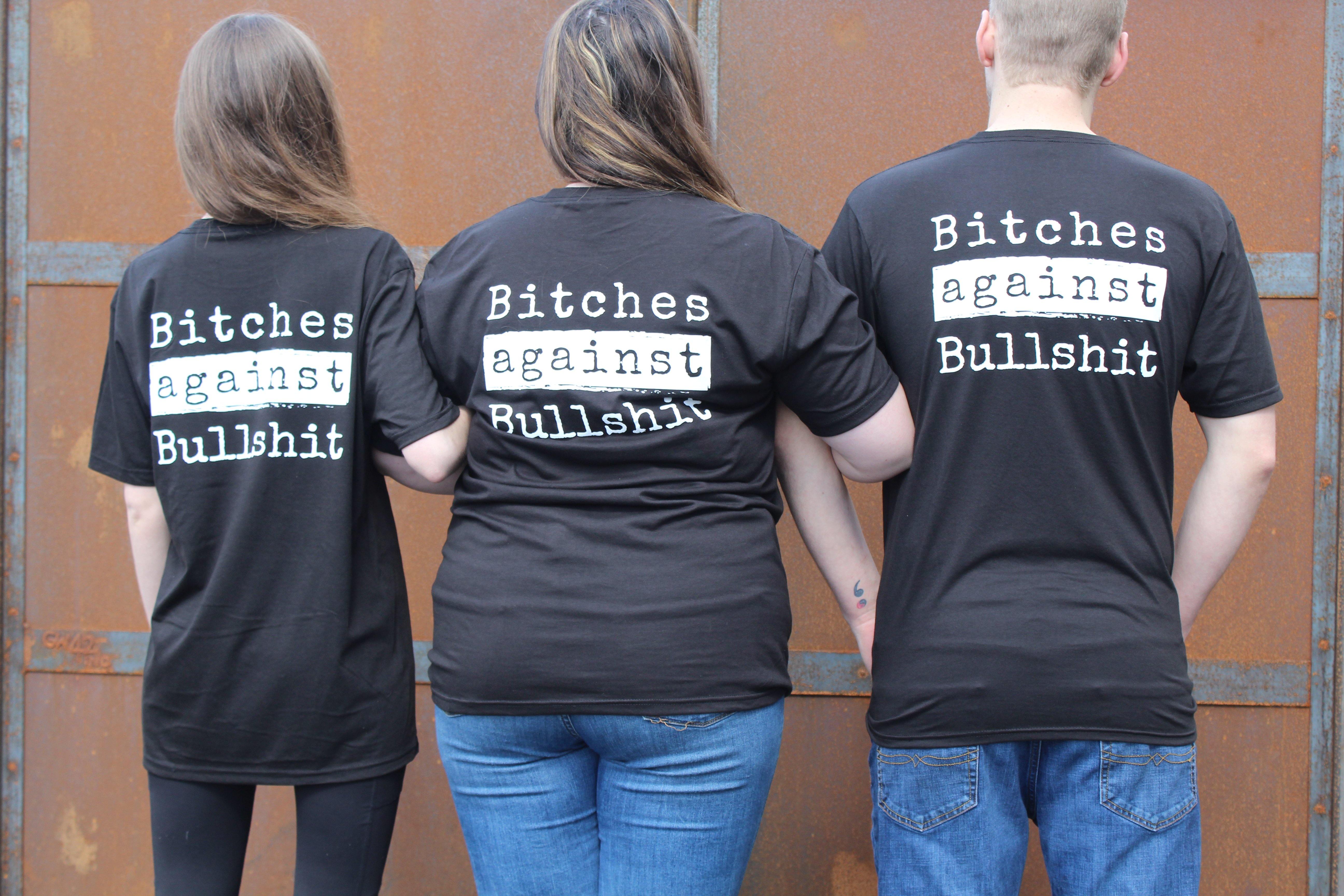 Bitches Against Bullshit Malicious Crew Neck T-Shirt - Black Frost - Malicious Women Co. - Apparel